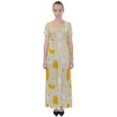 Abstract Daisy High Waist Short Sleeve Maxi Dress by Eskimos