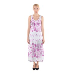 Pink Flowers Sleeveless Maxi Dress by Eskimos