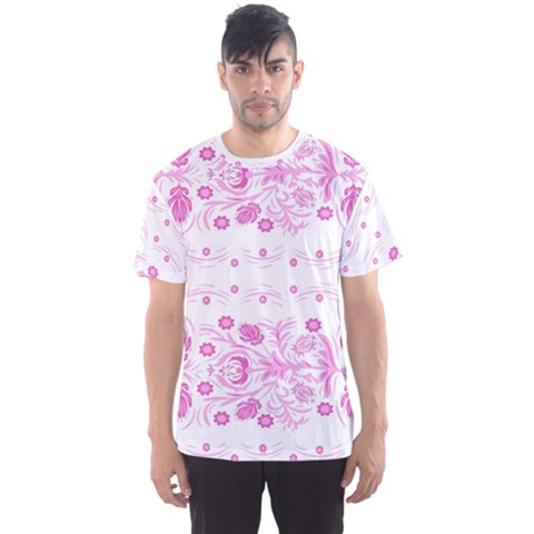 Pink Flowers Men s Sport Mesh Tee by Eskimos