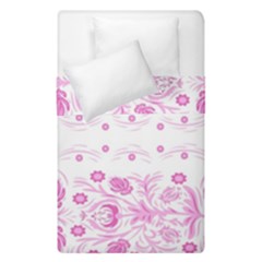 Pink Flowers Duvet Cover Double Side (single Size) by Eskimos