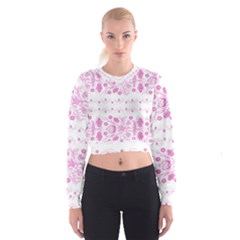 Pink Flowers Cropped Sweatshirt by Eskimos