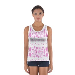 Pink Flowers Sport Tank Top  by Eskimos