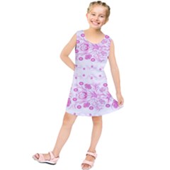 Pink Flowers Kids  Tunic Dress by Eskimos