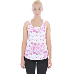 Pink Flowers Piece Up Tank Top by Eskimos