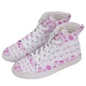 Pink flowers Women s Hi-Top Skate Sneakers View2