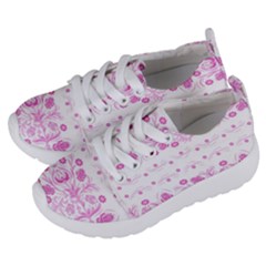 Pink Flowers Kids  Lightweight Sports Shoes by Eskimos