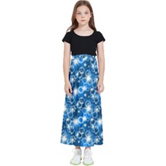 Star Hexagon Deep Blue Light Kids  Skirt