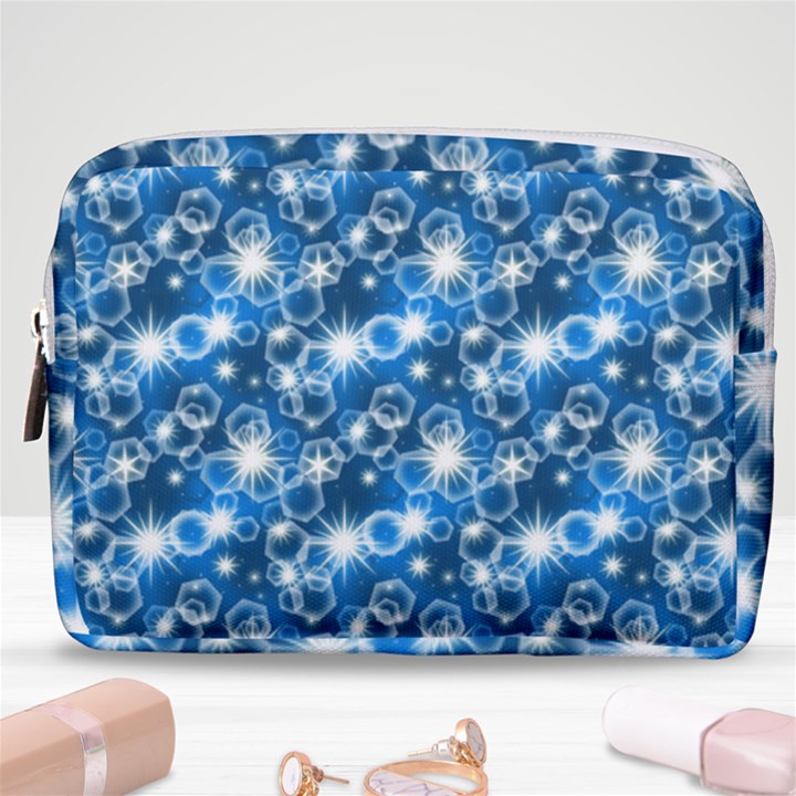 Star Hexagon Deep Blue Light Make Up Pouch (Medium)