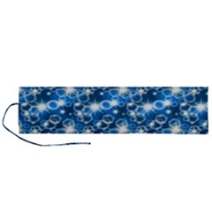 Star Hexagon Deep Blue Light Roll Up Canvas Pencil Holder (l) by Dutashop