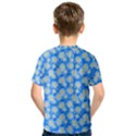 Hydrangea Blue Glitter Round Kids  Sport Mesh Tee View2