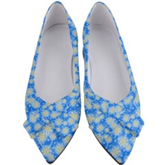 Hydrangea Blue Glitter Round Women s Bow Heels