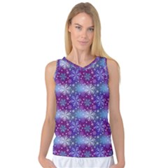 Snow Blue Purple Tulip Women s Basketball Tank Top by Dutashop