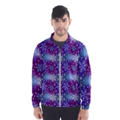 Snow Blue Purple Tulip Men s Windbreaker