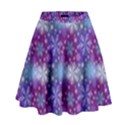 Snow Blue Purple Tulip High Waist Skirt View1