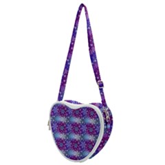 Snow Blue Purple Tulip Heart Shoulder Bag by Dutashop