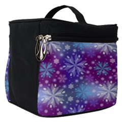 Snow Blue Purple Tulip Make Up Travel Bag (small) by Dutashop