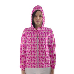 Heart Pink Women s Hooded Windbreaker by Dutashop