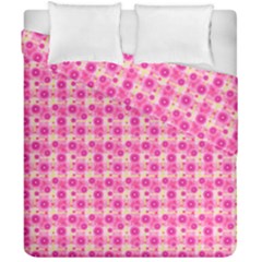 Heart Pink Duvet Cover Double Side (california King Size) by Dutashop