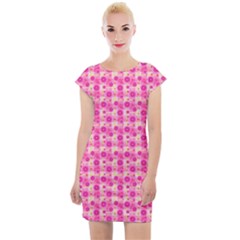 Heart Pink Cap Sleeve Bodycon Dress by Dutashop