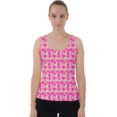 Heart Pink Velvet Tank Top