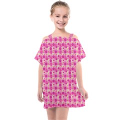 Heart Pink Kids  One Piece Chiffon Dress