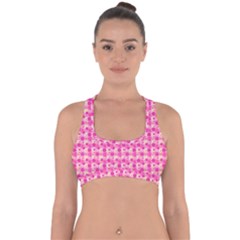 Heart Pink Cross Back Hipster Bikini Top  by Dutashop