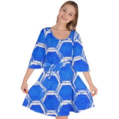 Hexagon Windows Velour Kimono Dress by essentialimage365