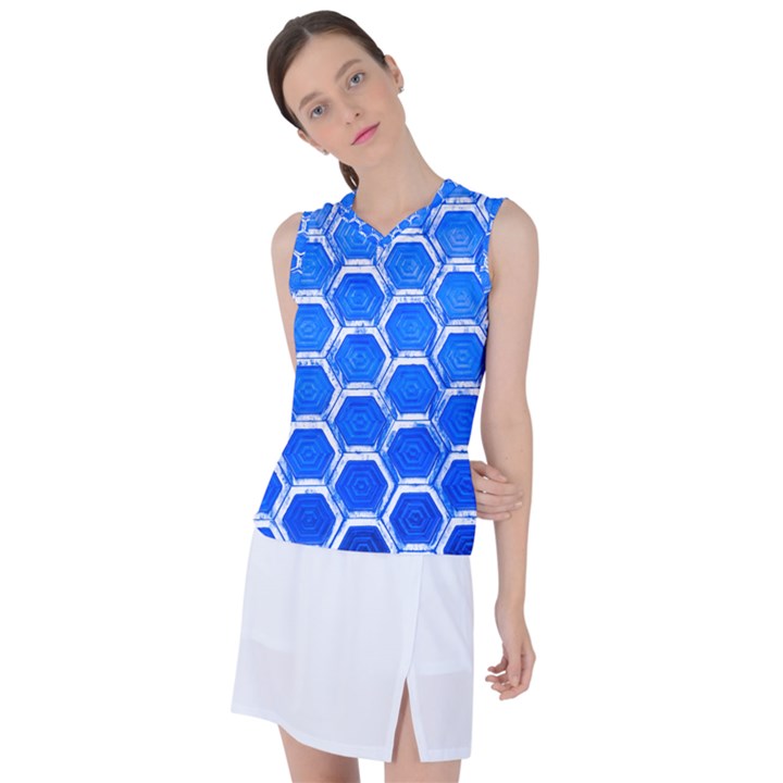 Hexagon Windows Women s Sleeveless Sports Top