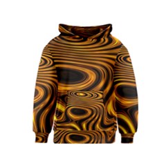 Wave Abstract Lines Kids  Pullover Hoodie by Dutashop