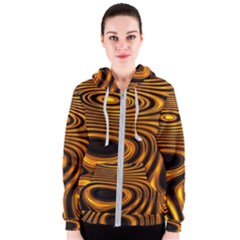 Wave Abstract Lines Women s Zipper Hoodie by Dutashop