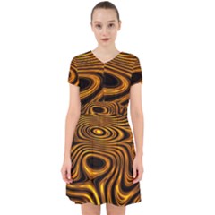 Wave Abstract Lines Adorable In Chiffon Dress by Dutashop