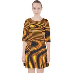 Wave Abstract Lines Pocket Dress by Dutashop