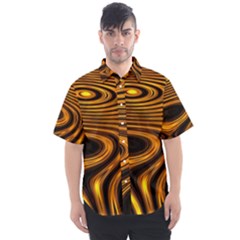 Wave Abstract Lines Men s Short Sleeve Shirt