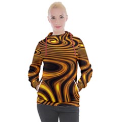 Wave Abstract Lines Women s Hooded Pullover by Dutashop