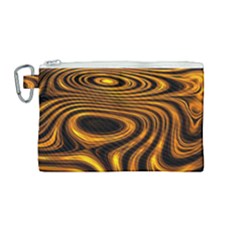 Wave Abstract Lines Canvas Cosmetic Bag (medium)