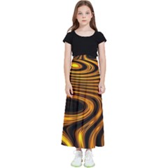 Wave Abstract Lines Kids  Skirt