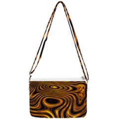 Wave Abstract Lines Double Gusset Crossbody Bag by Dutashop