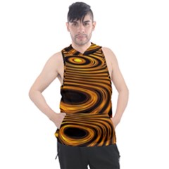 Wave Abstract Lines Men s Sleeveless Hoodie