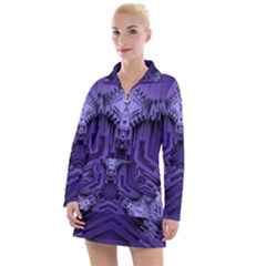 Mandala Neon Women s Long Sleeve Casual Dress