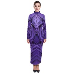 Mandala Neon Turtleneck Maxi Dress by Dutashop