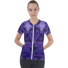 Mandala Neon Short Sleeve Zip Up Jacket