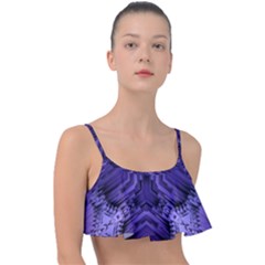 Mandala Neon Frill Bikini Top