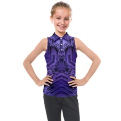 Mandala Neon Kids  Sleeveless Polo Tee