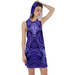 Mandala Neon Racer Back Hoodie Dress