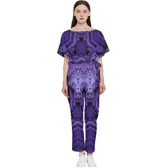 Mandala Neon Batwing Lightweight Jumpsuit