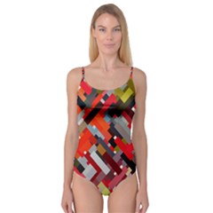 Maze Abstract Texture Rainbow Camisole Leotard  by Dutashop