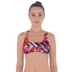 Maze Abstract Texture Rainbow Got No Strings Sports Bra by Dutashop