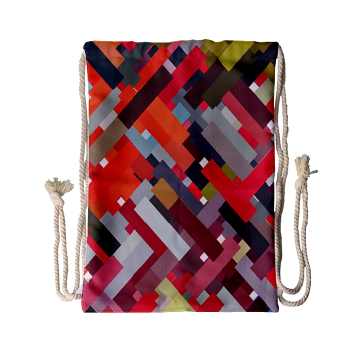 Maze Abstract Texture Rainbow Drawstring Bag (Small)