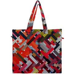 Maze Abstract Texture Rainbow Canvas Travel Bag