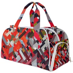 Maze Abstract Texture Rainbow Burner Gym Duffel Bag